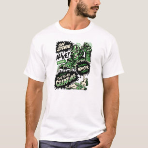 Vintage Fünfzigerjahre leben Monster-Show T-Shirt