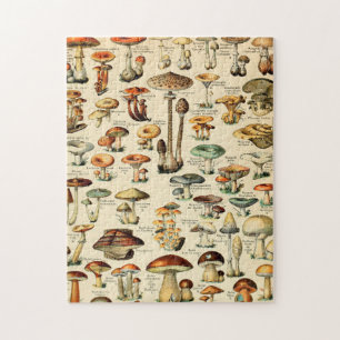 Vintage Fungi Mushroom print Puzzle