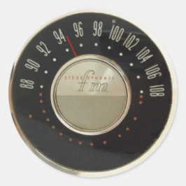 Vintage Funkwahl Runder Aufkleber