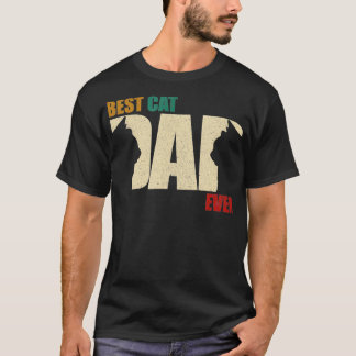 Vintage Funny Cat Daddy Retro Bester Cat Vater je T-Shirt