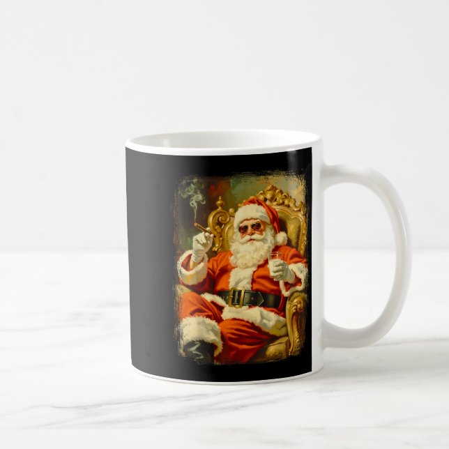 Vintage Funny Cool Big Boss Santa  Kaffeetasse (Rechts)
