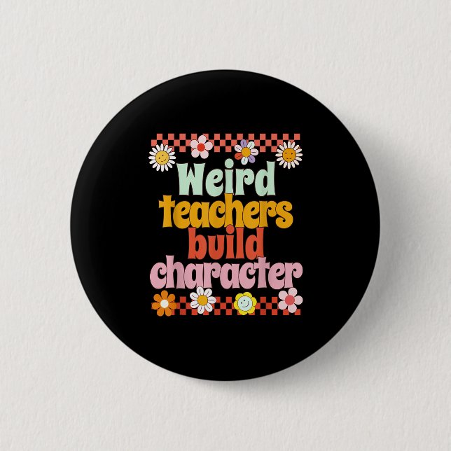 Vintage Funny Retro Motivational Teacher Retro  Button (Vorderseite)