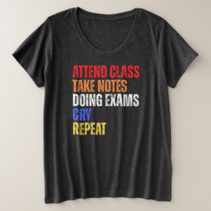Vintage Funny Words Schüler Redewendungen Retro Große Größe T-Shirt