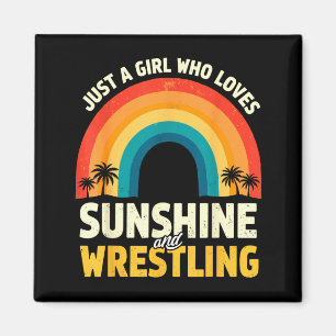 Vintage für ein Mädchen, das Sunshine Wrestling li Magnet