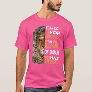 Vintage Fürchte dich nicht, denn Jesus, der Löwe v T-Shirt