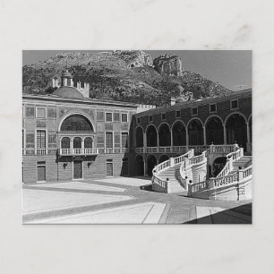 Vintage Fürstentum Monaco Palasthof Postkarte