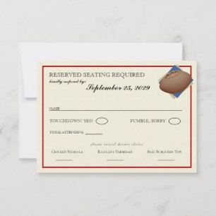 Vintage-Fußball-Bar-Mizwa-Antwort RSVP Karte