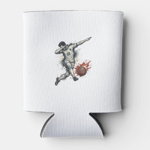 Vintage-Fußball-Dab-Spieler Grafik-Shirt-Design_1 Dosenkühler