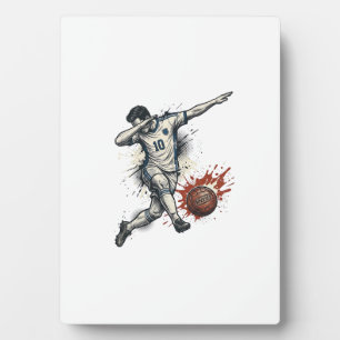 Vintage-Fußball-Dab-Spieler-Grafik-Shirt-Design_1 Fotoplatte