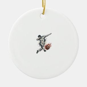 Vintage-Fußball-Dab-Spieler-Grafik-Shirt-Design_1 Keramik Ornament