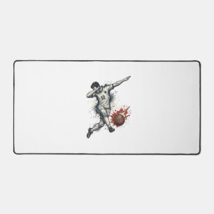 Vintage-Fußball-Dab-Spieler Grafik-Shirt-Design_1 Schreibtischunterlage