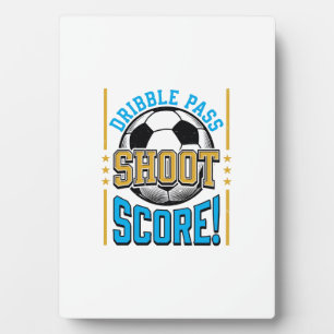 Vintage Fußball Dribbel Pass Schuss Tor T-Shirt De Fotoplatte