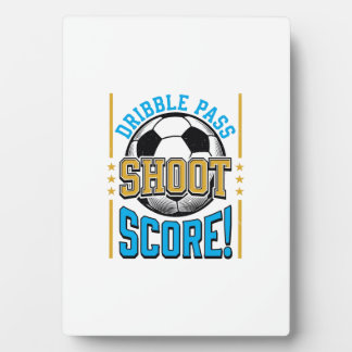 Vintage Fußball Dribbel Pass Schuss Tor T-Shirt De Fotoplatte