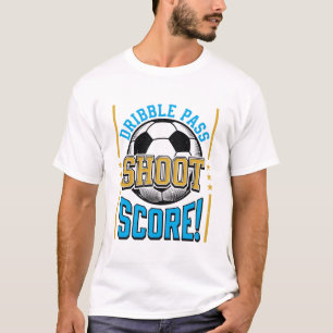 Vintage Fußball Dribbling Pass Schuss Tor T-Shirt