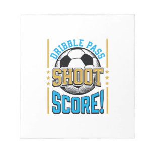 Vintage Fußball Dribbling Pass Schuss Tor T-Shirt Notizblock
