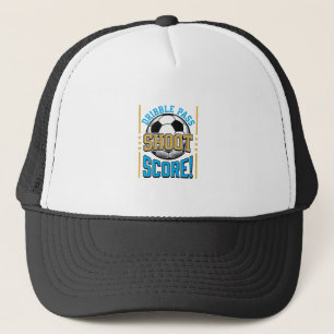 Vintage Fußball Dribbling Pass Schuss Tor T-Shirt  Truckerkappe