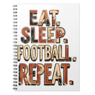Vintage-Fußball-Fan-Design Retro-Fußball-Grafik Notizblock
