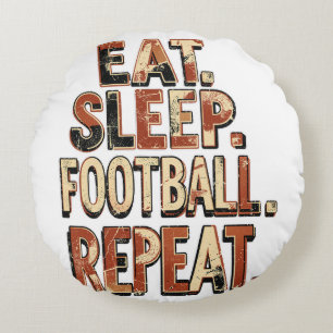 Vintage-Fußball-Fan-Design Retro-Fußball-Grafik Rundes Kissen
