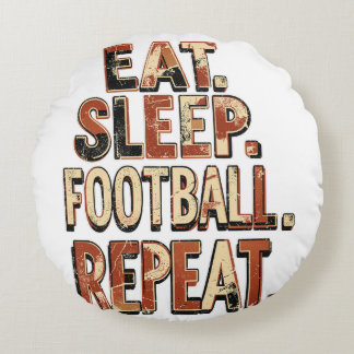 Vintage-Fußball-Fan-Design | Retro-Fußball-Grafik Rundes Kissen