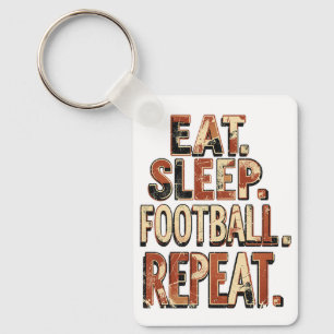 Vintage-Fußball-Fan-Design   Retro-Fußball-Grafik Schlüsselanhänger