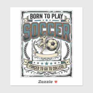 Vintage-Fußball Geboren um College-Shirt-Design zu Aufkleber