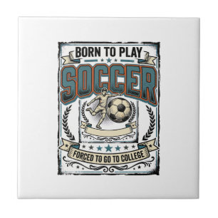 Vintage-Fußball Geboren um College-Shirt-Design zu Fliese