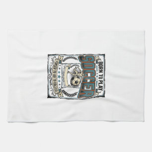Vintage-Fußball Geboren um College-Shirt-Design zu Geschirrtuch