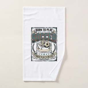 Vintage-Fußball Geboren um College-Shirt-Design zu Handtuch