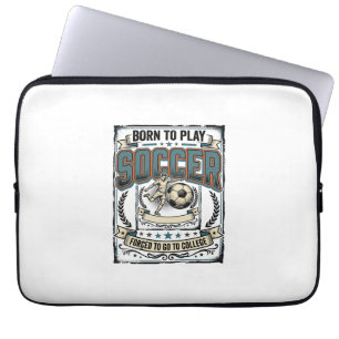 Vintage-Fußball Geboren um College-Shirt-Design zu Laptopschutzhülle