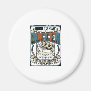 Vintage-Fußball Geboren um College-Shirt-Design zu Magnet