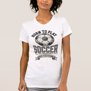 Vintage-Fußball Geboren um zu spielen Schul-Shirt- T-Shirt