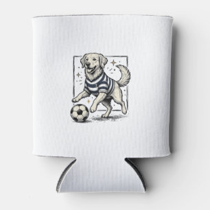 Vintage Fußball Hund Gravur Shirt Design_1 Dosenkühler
