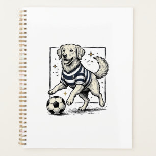 Vintage Fußball Hund Gravur Shirt Design_1 Planer