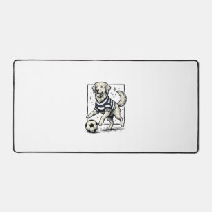 Vintage Fußball Hund Gravur Shirt Design_1 Schreibtischunterlage