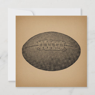 Vintage-Fußball illustriert Antique-Sportkunst Karte