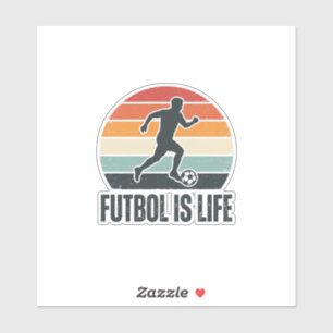Vintage Fußball Ist Leben Fußballspieler-Shirt-Des Aufkleber