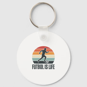Vintage Fußball Ist Leben Fußballspieler-Shirt-Des Schlüsselanhänger