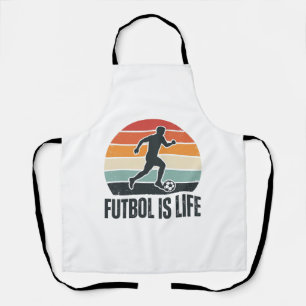 Vintage Fußball Ist Leben Fußballspieler-Shirt-Des Schürze