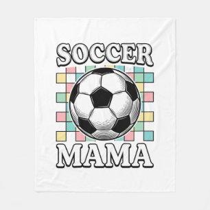 Vintage-Fußball-Mama-Gravur-Shirt-Design_1 Fleecedecke