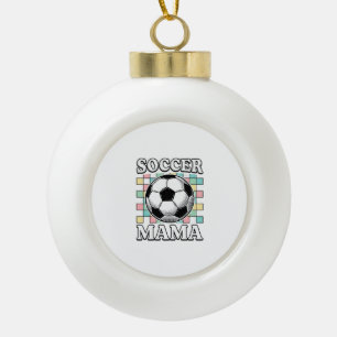 Vintage-Fußball-Mama-Gravur-Shirt-Design_1 Keramik Kugel-Ornament