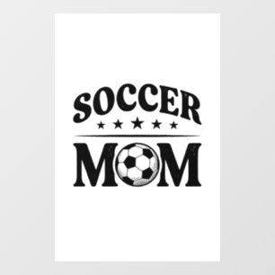 Vintage Fußball-Mama-Shirt Vektor-Design_1 Fensteraufkleber