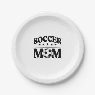 Vintage-Fußball-Mama-Shirt-Vektordesign_1 Pappteller