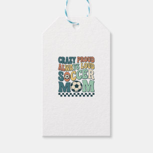 Vintage Fußball-Mama Stolz Lautes Shirt-Design_1 Geschenkanhänger