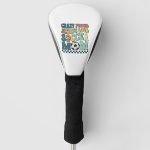Vintage Fußball-Mama Stolz Lautes Shirt-Design_1 Golf Headcover