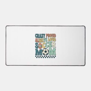 Vintage Fußball-Mama Stolz Lautes Shirt-Design_1 Schreibtischunterlage