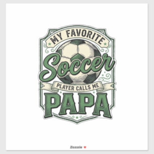 Vintage-Fußball-Papa-Shirt-Design_1 Aufkleber