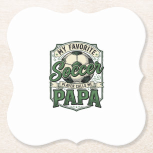Vintage-Fußball-Papa-Shirt-Design mit Gravur_1 Untersetzer