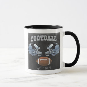 Vintage-Fußball-Schultafel-Design Tasse