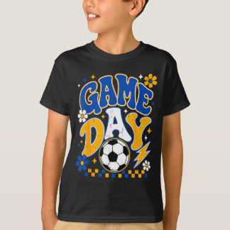 Vintage Fußball-Spieltag-T-Shirt Frauen Mädchen T-Shirt