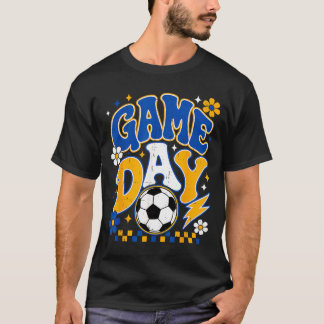 Vintage Fußball-Spieltag-T-Shirt Frauen Mädchen T-Shirt